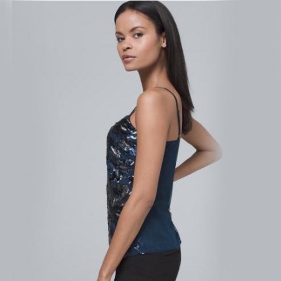 White House Black Market Cami Sequin Flower Host Pick - Picture 3 of 9